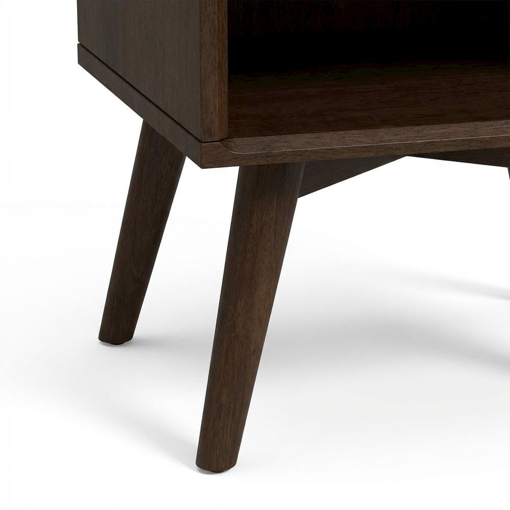 Brown Mid Century Modern Nightstand with Wooden Finish Andelegant Design