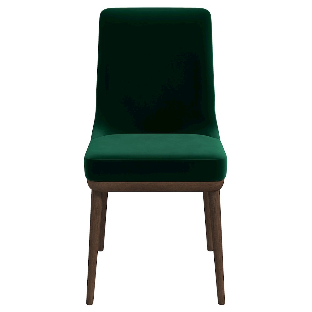 Kate Green Velvet Solid Wood Dining Chair (Set Of 2)