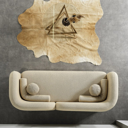 Donna Japandi Style Ivory Boucle Sofa