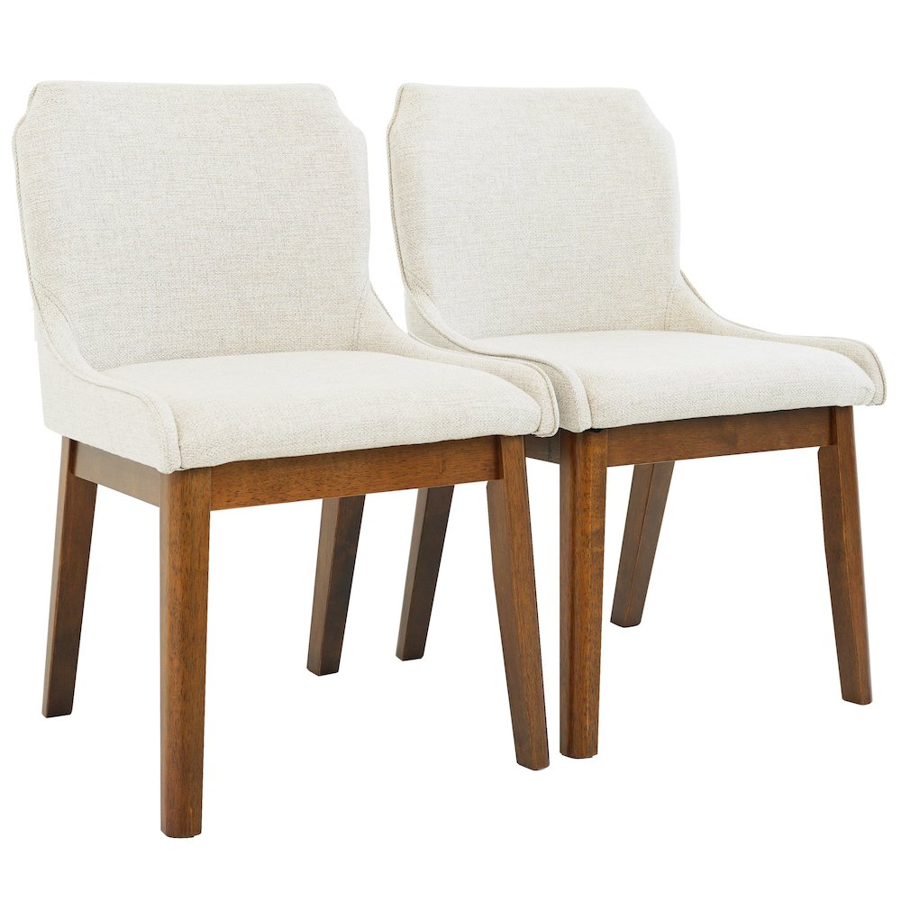 Ellis Dining Chair Set of 2 - Beige Fabric