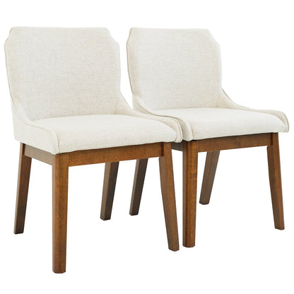 Ellis Dining Chair Set of 2 - Beige Fabric