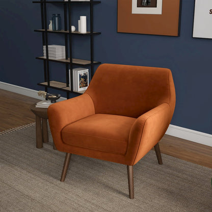 Panom Burnt Orange Velvet Lounge Chair