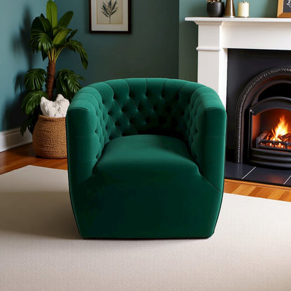 Green Velvet Recliner Swivel Chair, Perfect as Nursery Glider or Boucle Chair