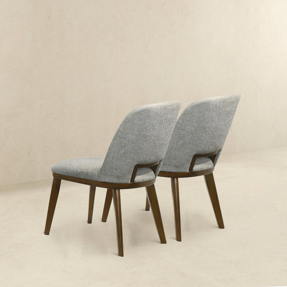 Blaken Light Grey Fabric Dining Chair (Set Of 2)