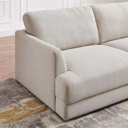 Glander Grey Fabric Left-Facing Sectional Sofa