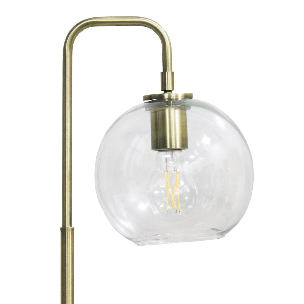 Luxeray Simple Glass Globe Arched Table Lamp