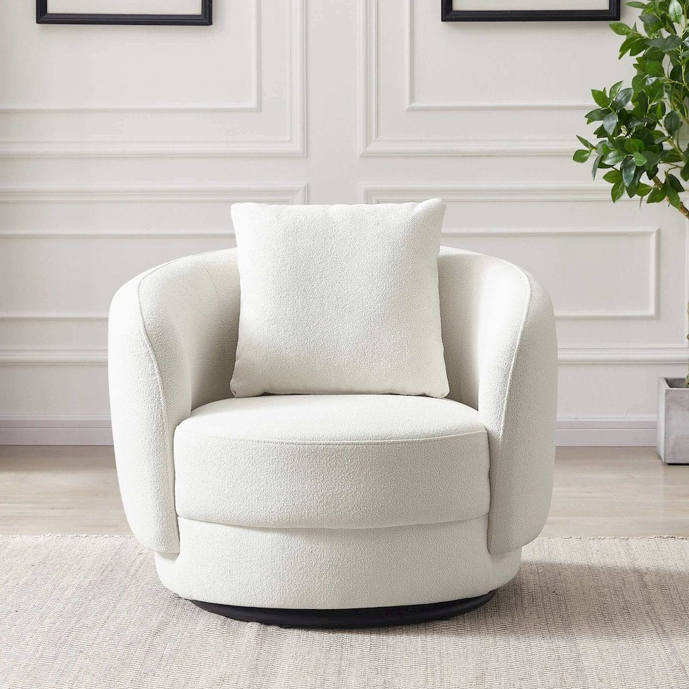 Dylan Beige Boucle Lounge Chair