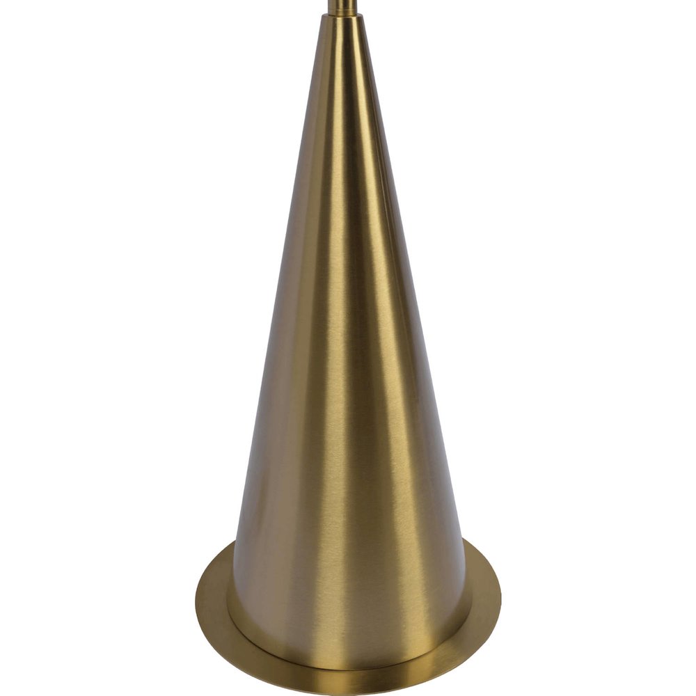 Lisbon Floor Lamp with On/Off Switch Coned Base Hanging White Shade