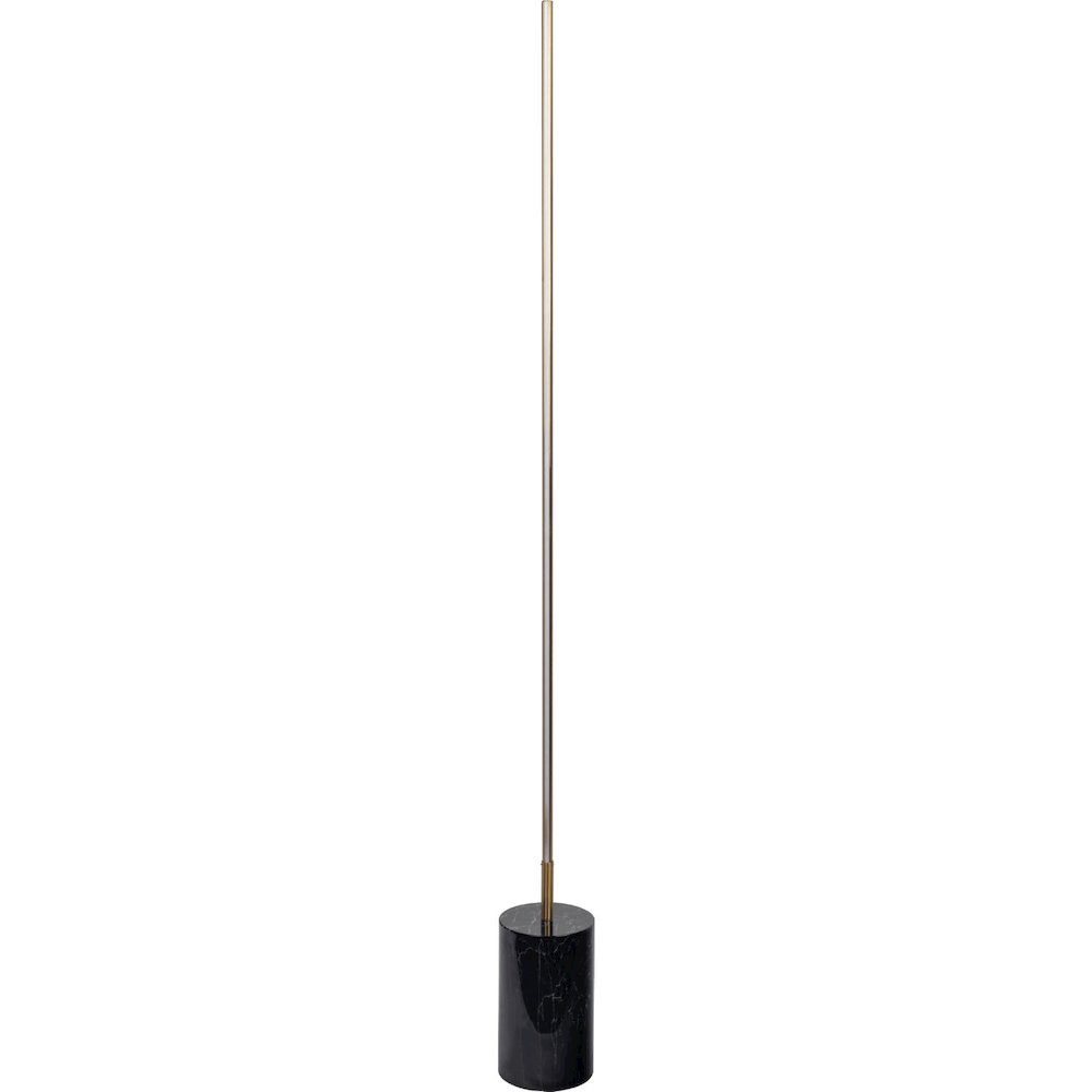 Prism Brassed Gold LED Floor Lamp with On/Off Switch Faux Marble Base