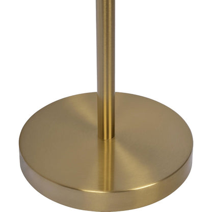 Verve Brassed Gold Floor Lamp with On/Off Switch Adjustable Led Round Base