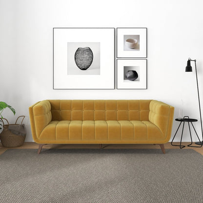 Addison Large Gold Velvet Sofa