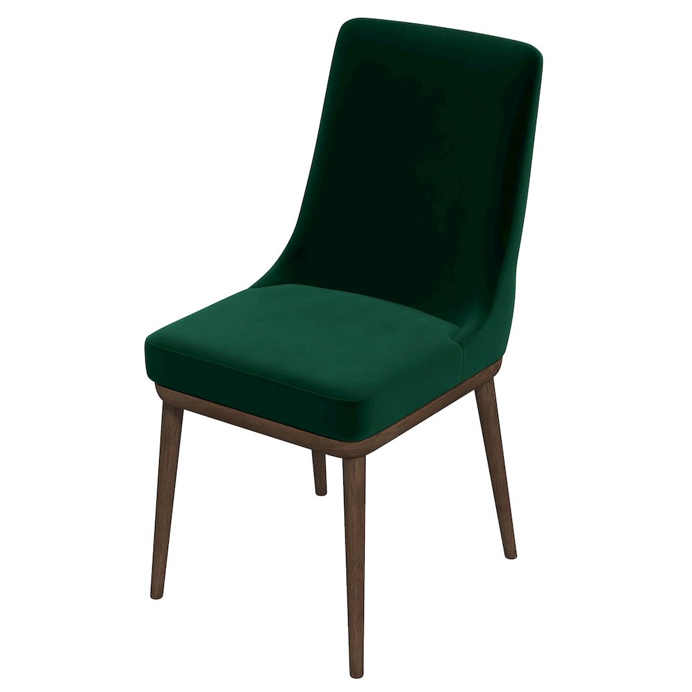 Kate Green Velvet Solid Wood Dining Chair (Set Of 2)
