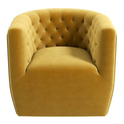 Delaney Gold Velvet Swivel Chair