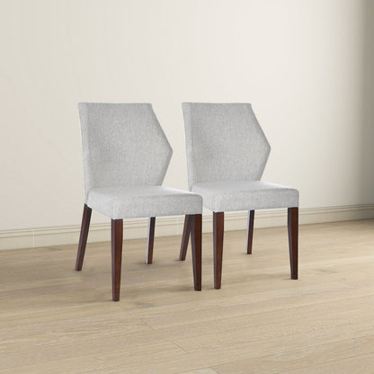Luca Light Grey Fabric Dining Chair (Set Of 2)
