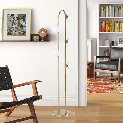 Artema Floor Lamp with White Globe