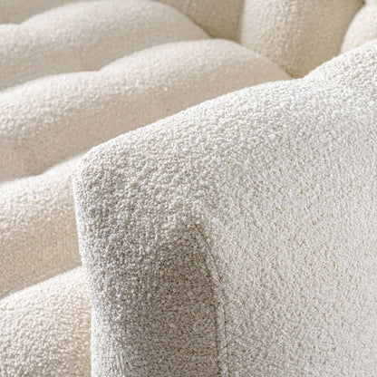 Eden Modern Tufted Chesterfield Cream Boucle Sofa