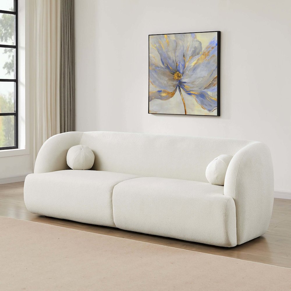 Anna Ivory Boucle Sofa