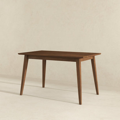 Levi Modern Style Solid Wood Rectangular Walnut Top Dining Table 47"