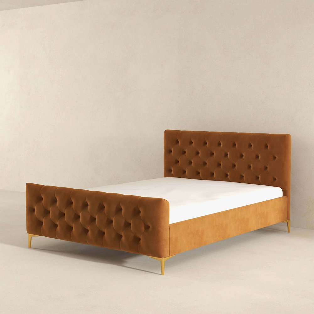 Bailey Velvet Upholstered Platform Bed