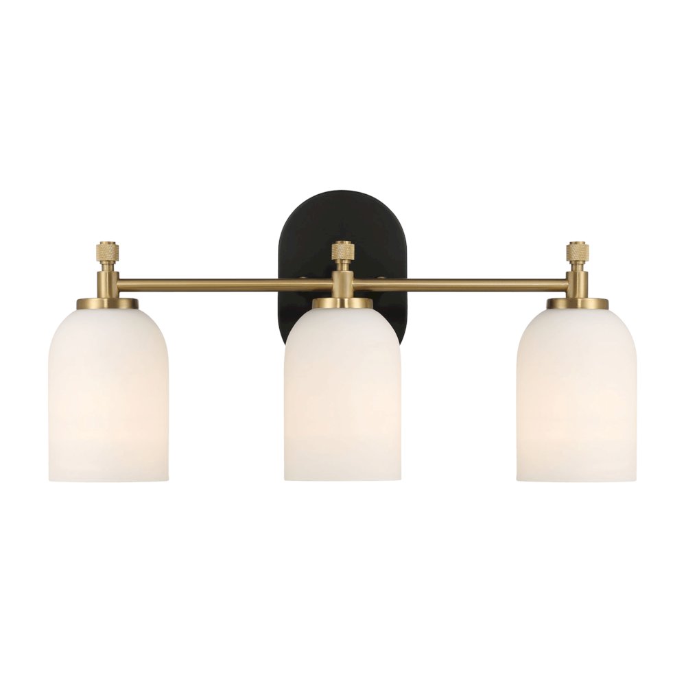 Three Lights Vanity Brushed Gold Bathroom Wall Light for Bathroom Over Mirror