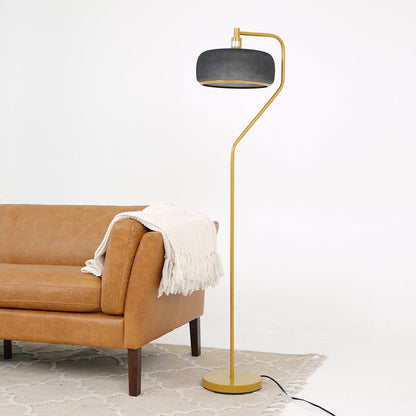Astris Floor Lamp Black Sprayed and Gold