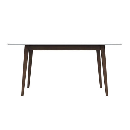 Levi Modern Style Solid Wood Rectangular White Top Dining Table 47"
