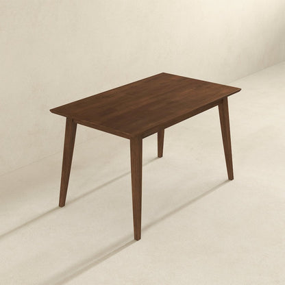 Levi Modern Style Solid Wood Rectangular Walnut Top Dining Table 47"