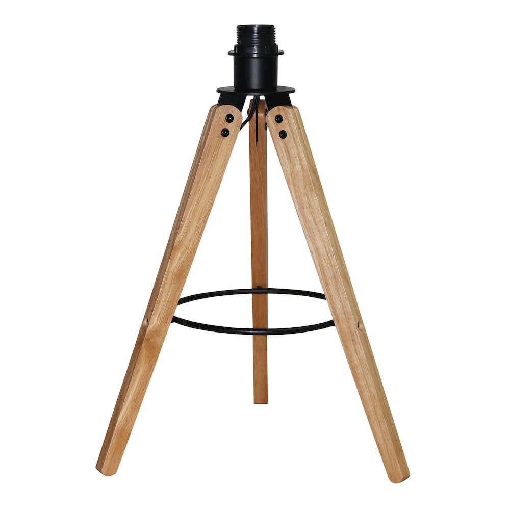 Birch Three Legged Wooden Bar Table Lamp - Natural