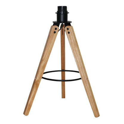 Birch Three Legged Wooden Bar Table Lamp - Natural