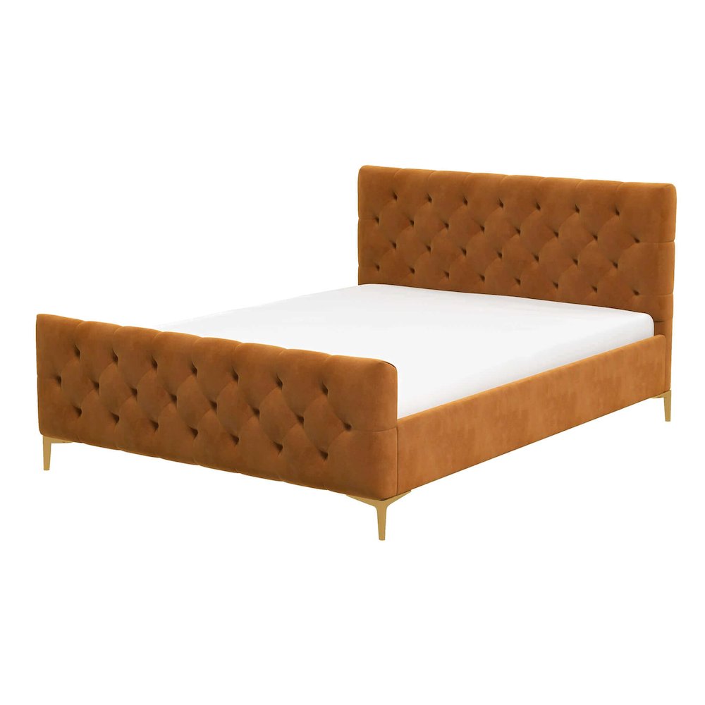 Bailey Velvet Upholstered Platform Bed