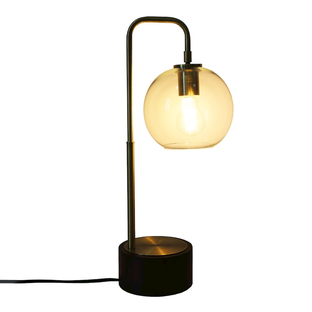 Luxeray Simple Glass Globe Arched Table Lamp