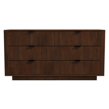 Solid Wood 6 Drawer Dresser for Bedroom with Walnut Finish, Brown Color