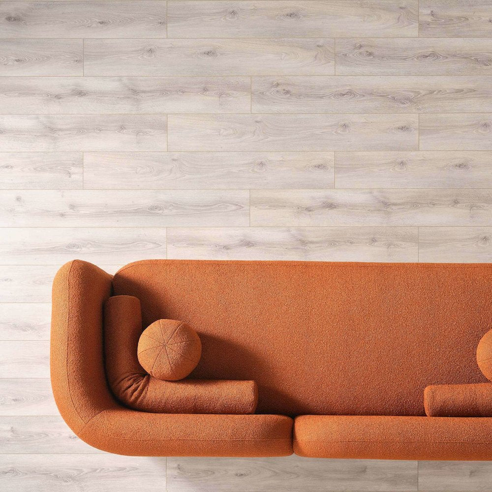 Donna Japandi Style Burnt Orange Boucle Sofa