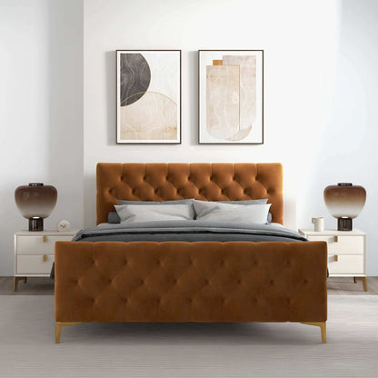 Bailey Velvet Upholstered Platform Bed