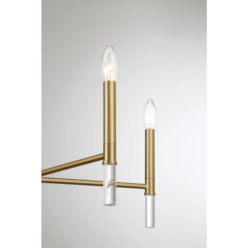 Courtyard Five Light Golden Brass Candle Light Chandelier