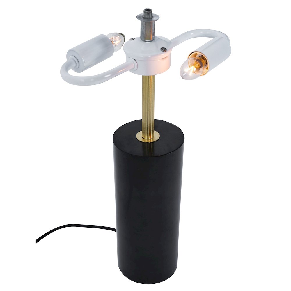 Kinetic Table Lamp - Gold outer and White inner
