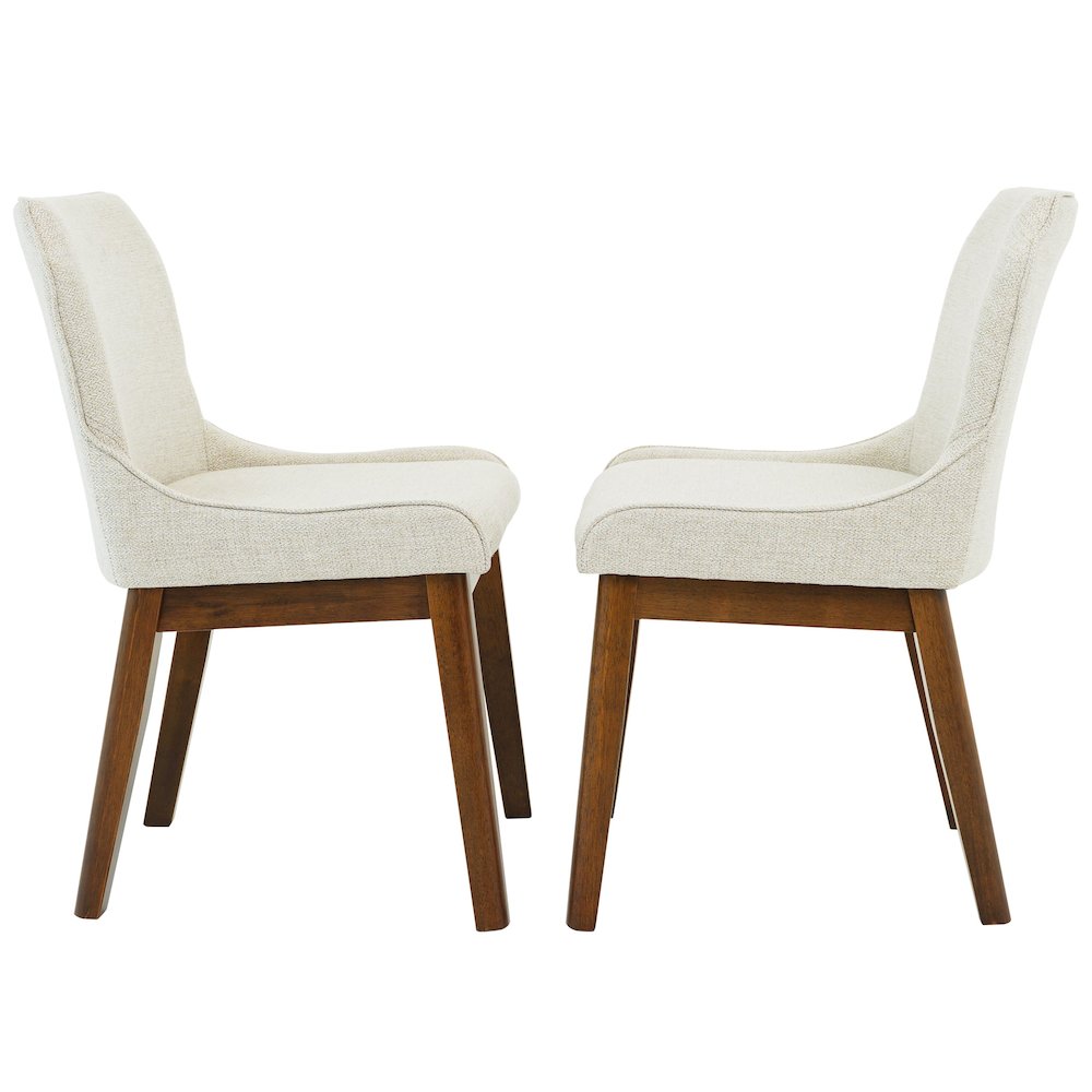 Ellis Dining Chair Set of 2 - Beige Fabric