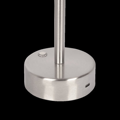 Elegance Rechargeable LED Table Lamp Brushed Nickel LED Touch Switch