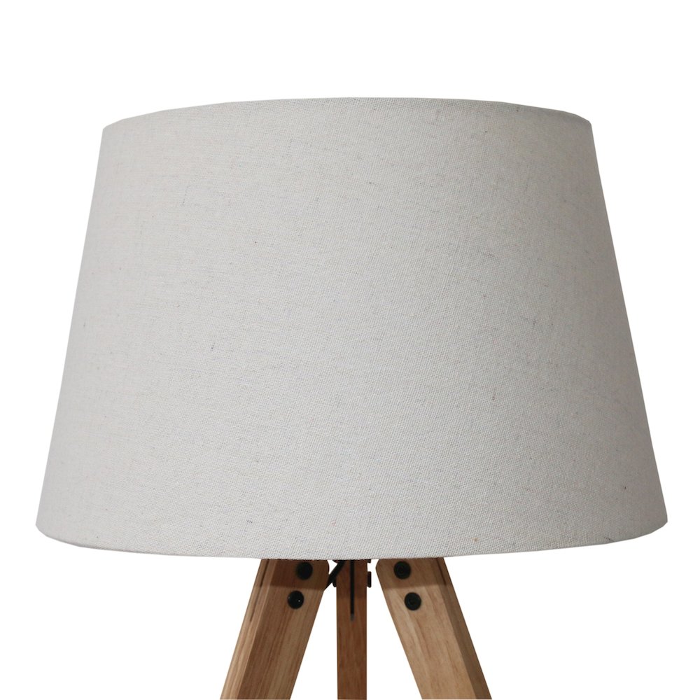 Birch Three Legged Wooden Bar Table Lamp - Natural