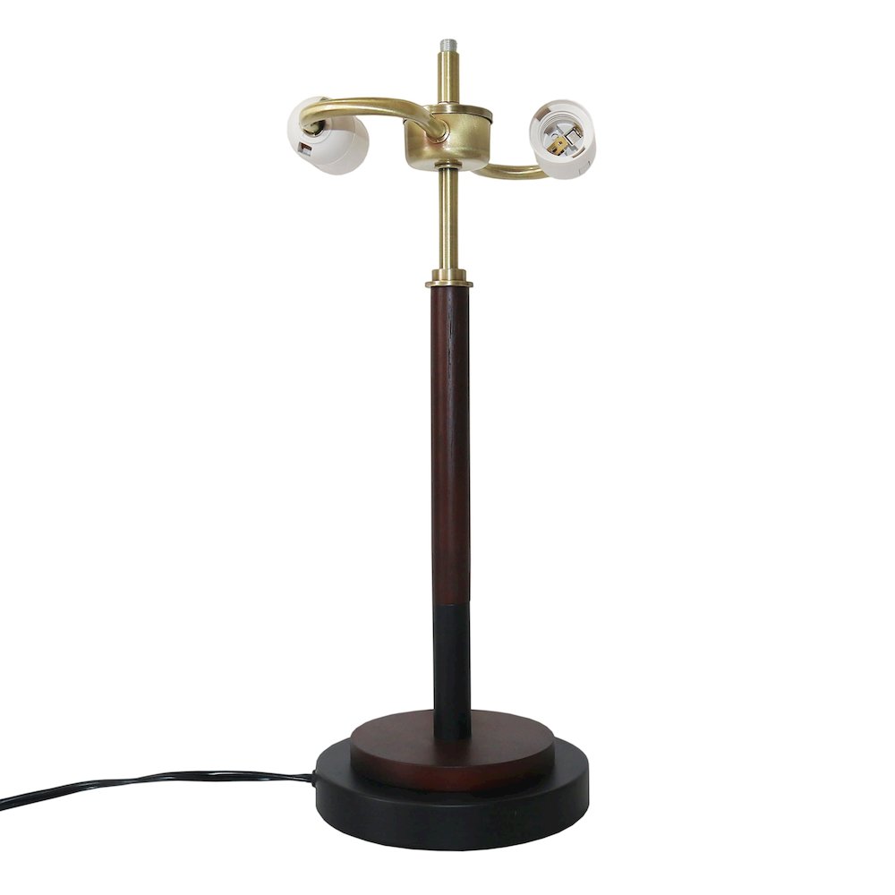Cosmiclume Black Umbrella Shaped Table Lamp - Walnut - Bronze