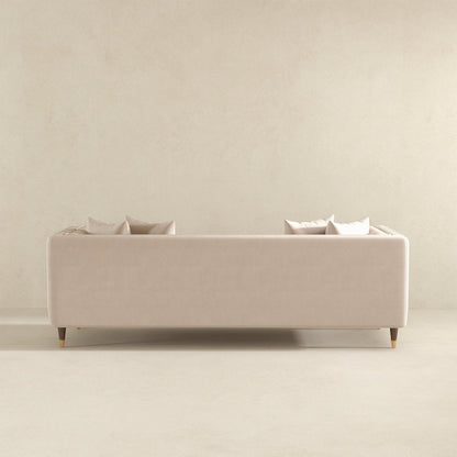 Nora Light Cream Velvet Sofa