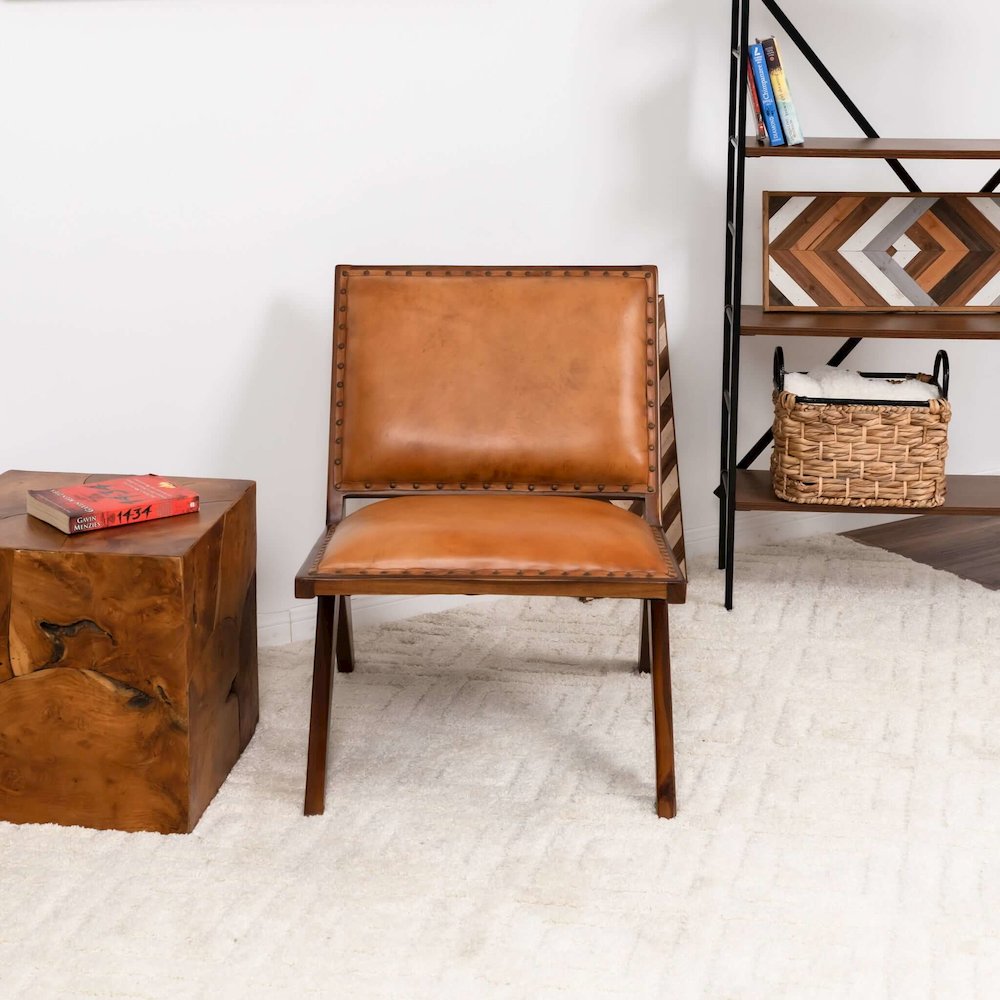 Colin Tan Genuine Leather Lounge Chair