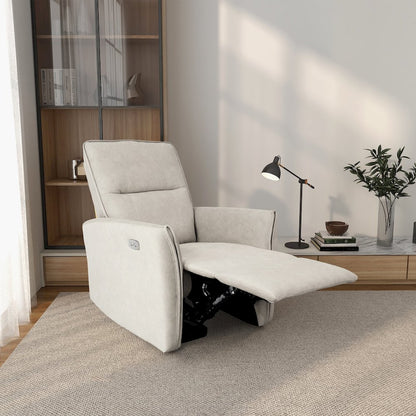 Asheville Cream Suede Recliner Chair