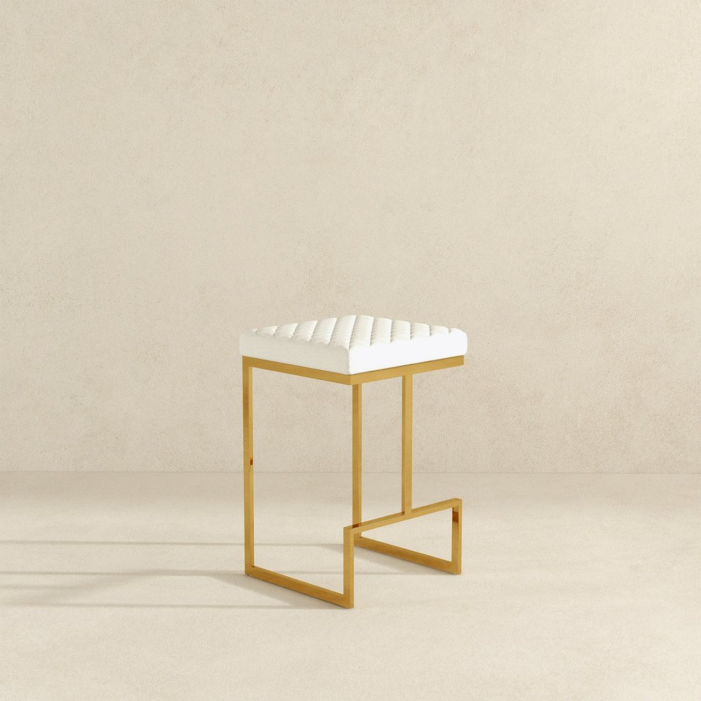 Joel Beige Boucle Counter Stool
