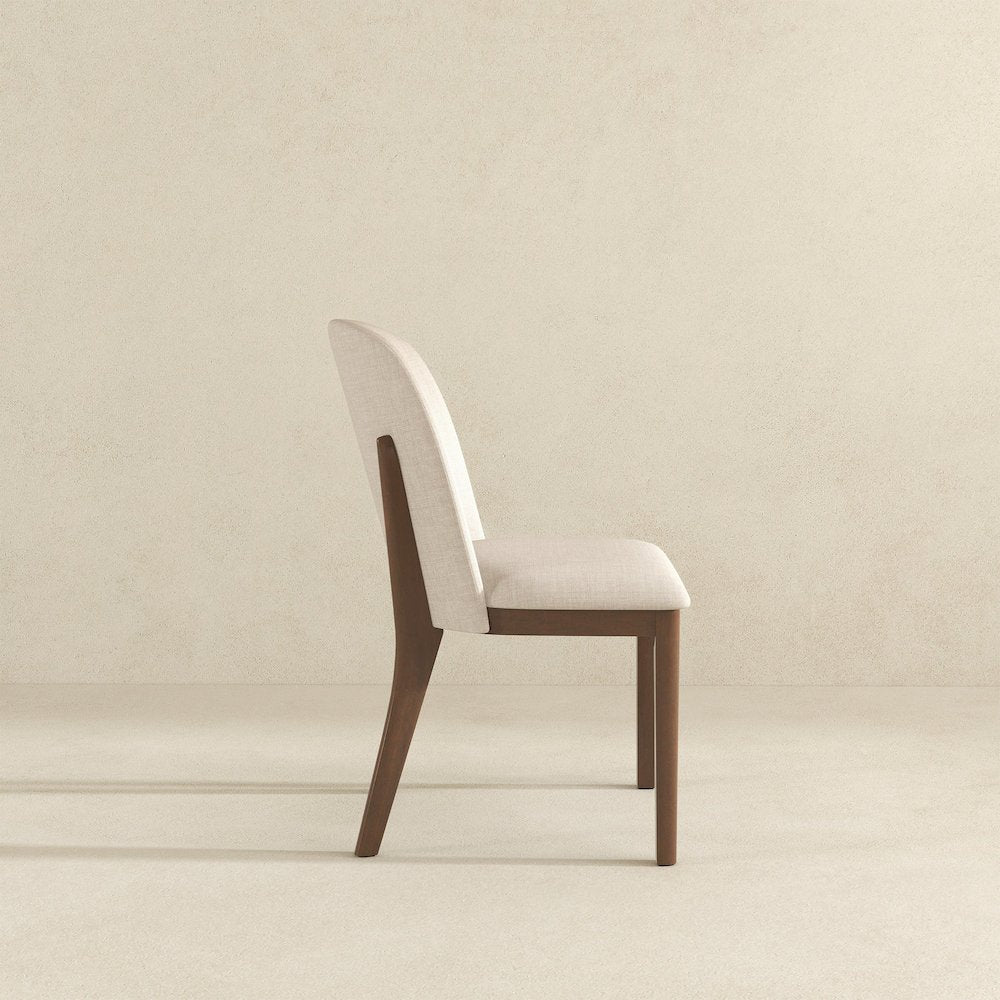 Kaitlyn Beige Fabric Dining Chair (Set Of 2)