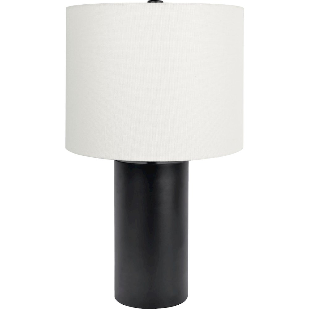 Aura Black Table Lamp with On/Off Switch Black Block Base
