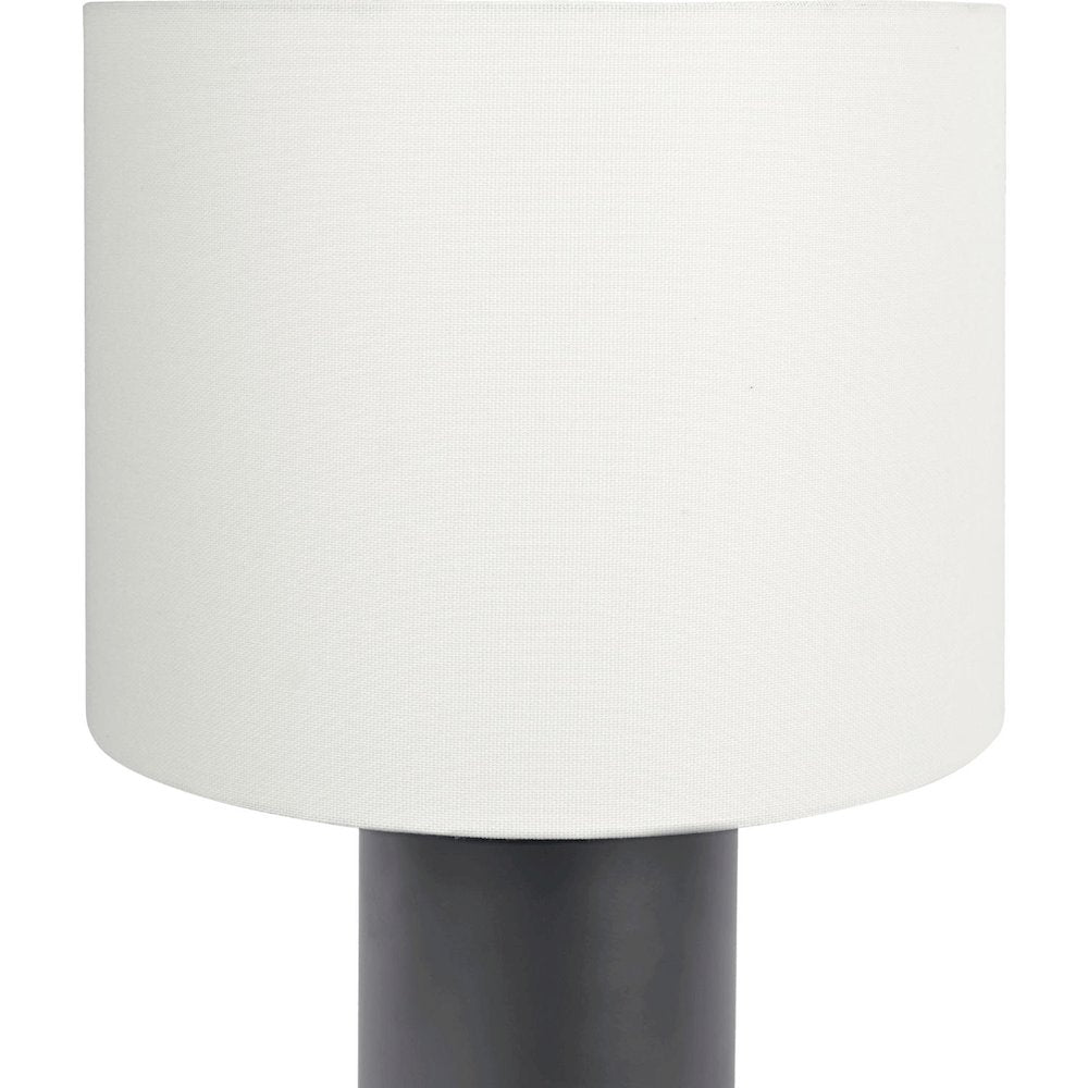 Aura Black Table Lamp with On/Off Switch Black Block Base