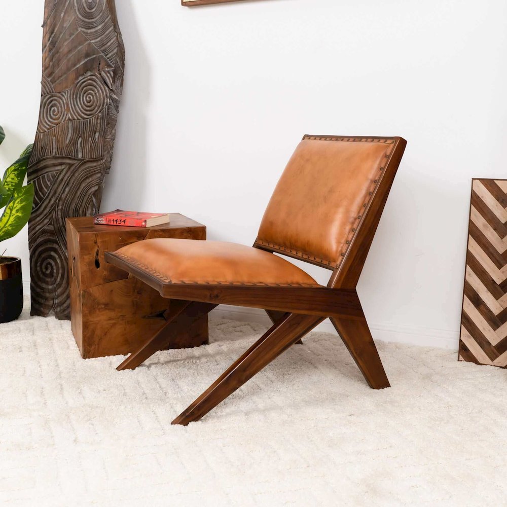 Colin Tan Genuine Leather Lounge Chair