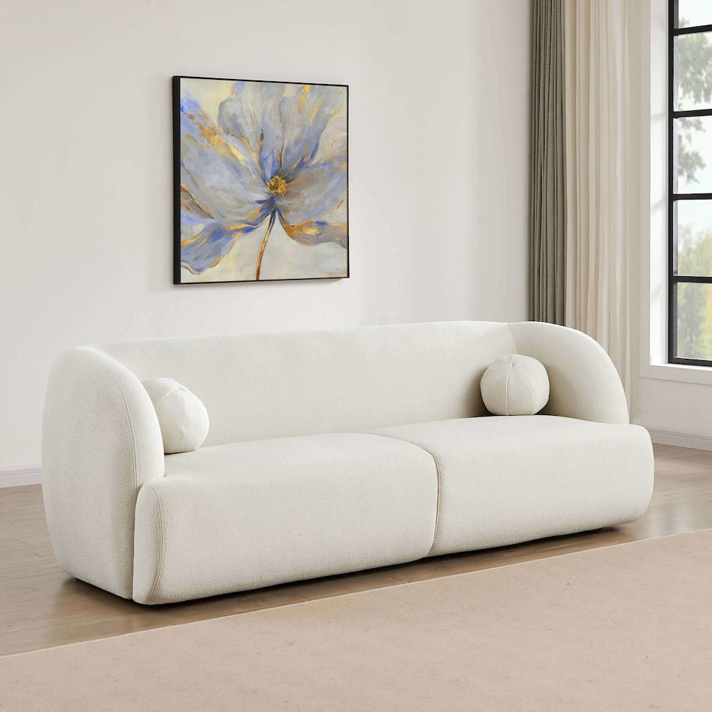 Anna Ivory Boucle Sofa