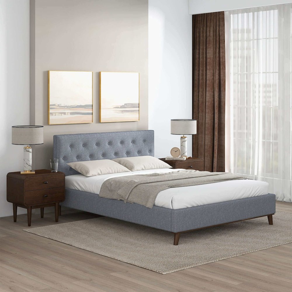 Graceville Light Grey King Platform Bed